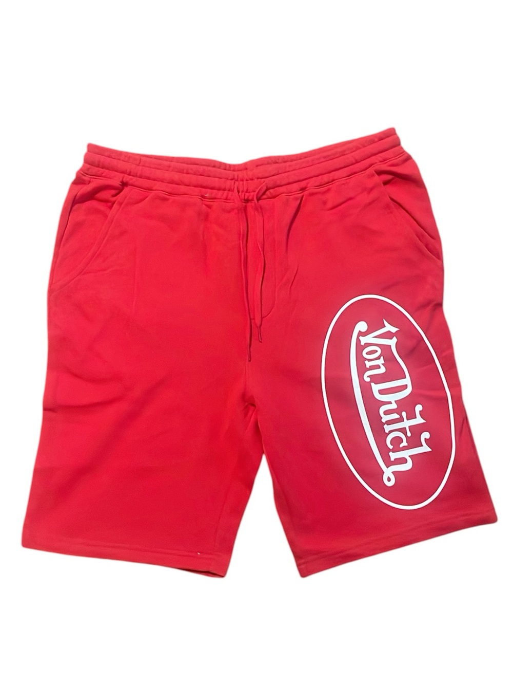 Von Dutch Red Men's Sweat Shorts Sz XL